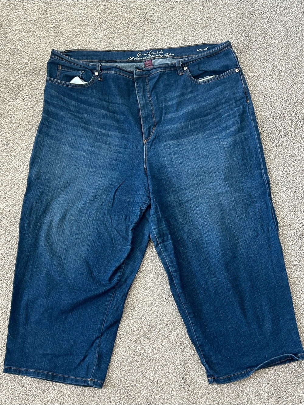Gloria Vanderbilt Blue Denim Jeans - Size 22